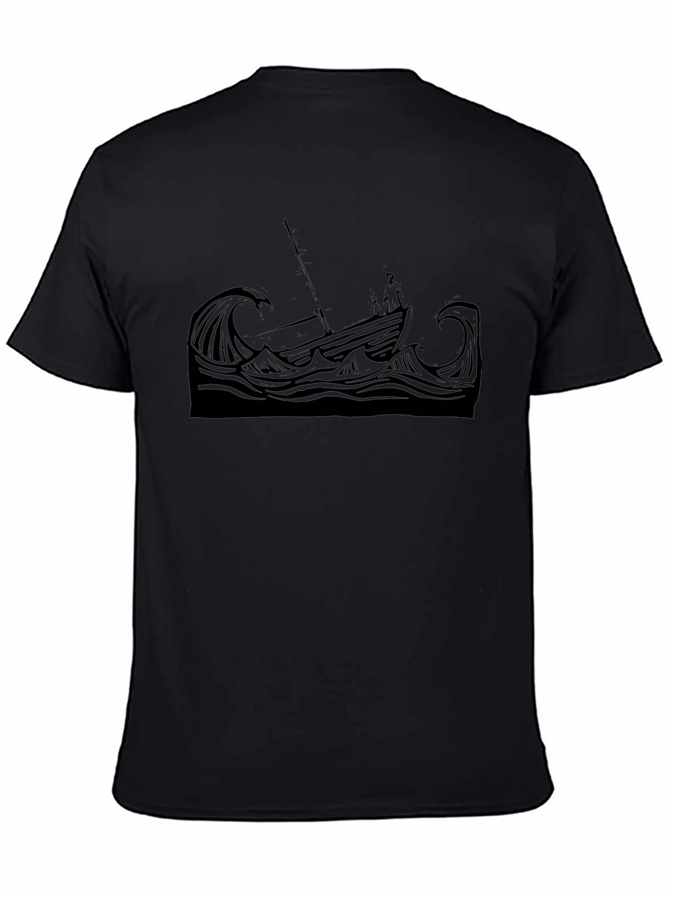 Stormy Seas Graphic Tee - Black