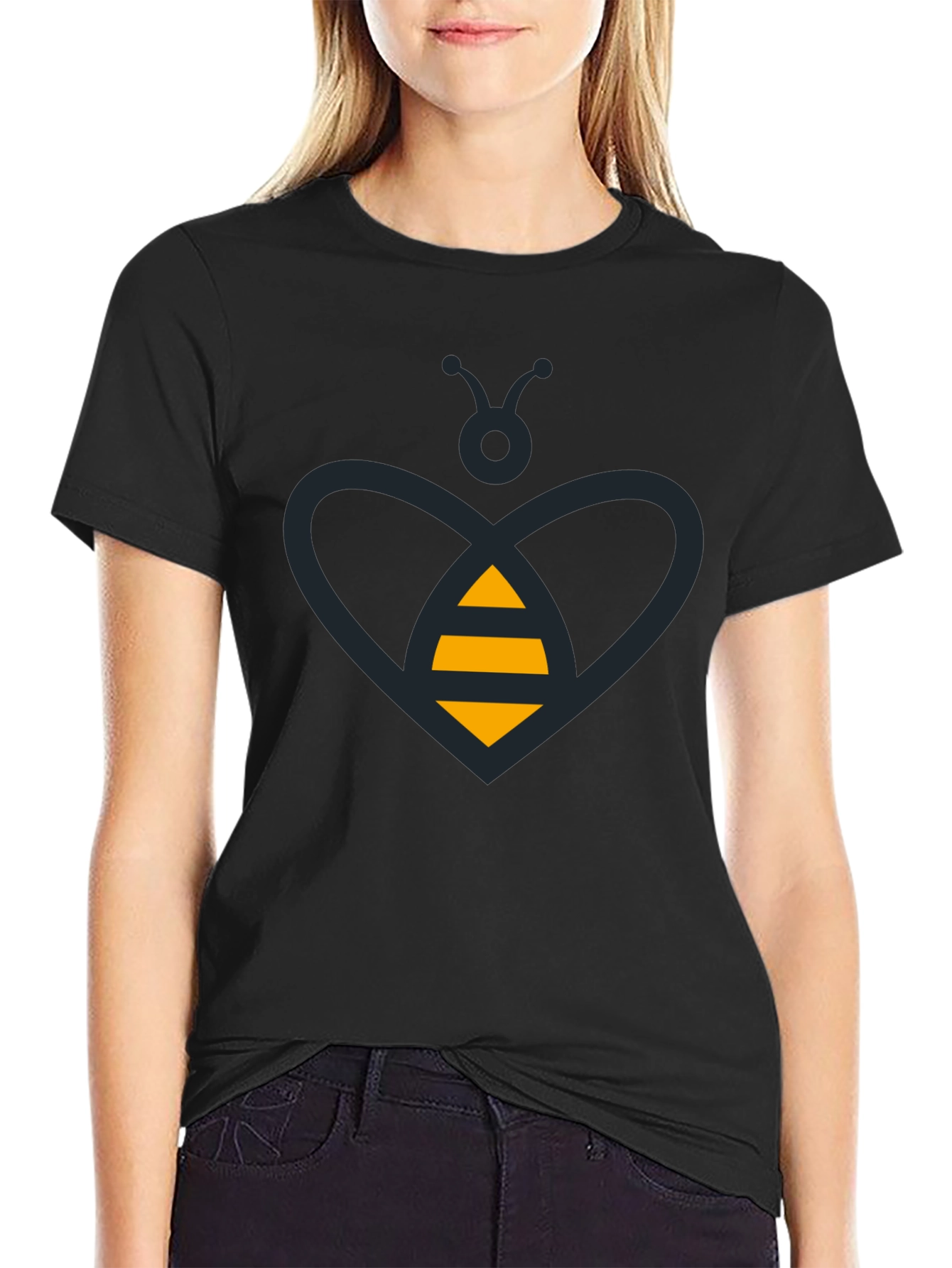 Bee Graphic Black Tee