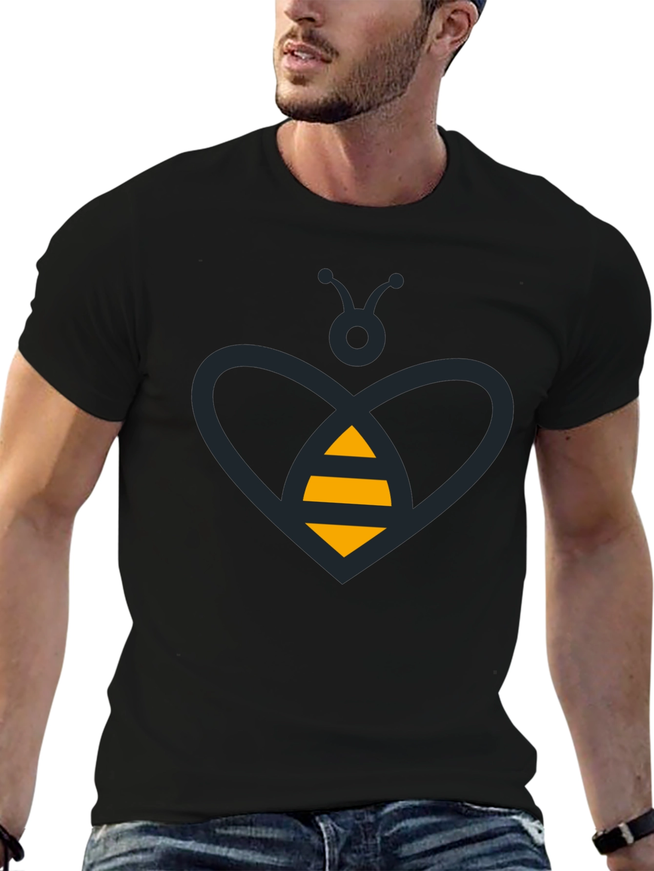 Bee Graphic Black Tee