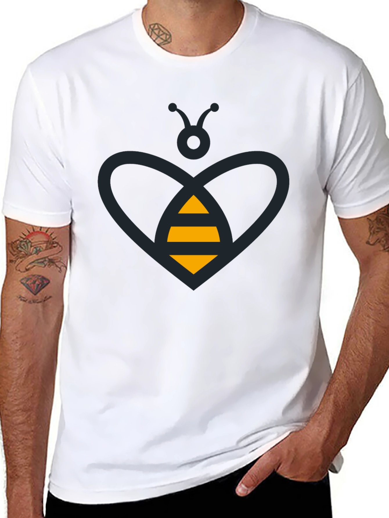 Bee Graphic Black Tee