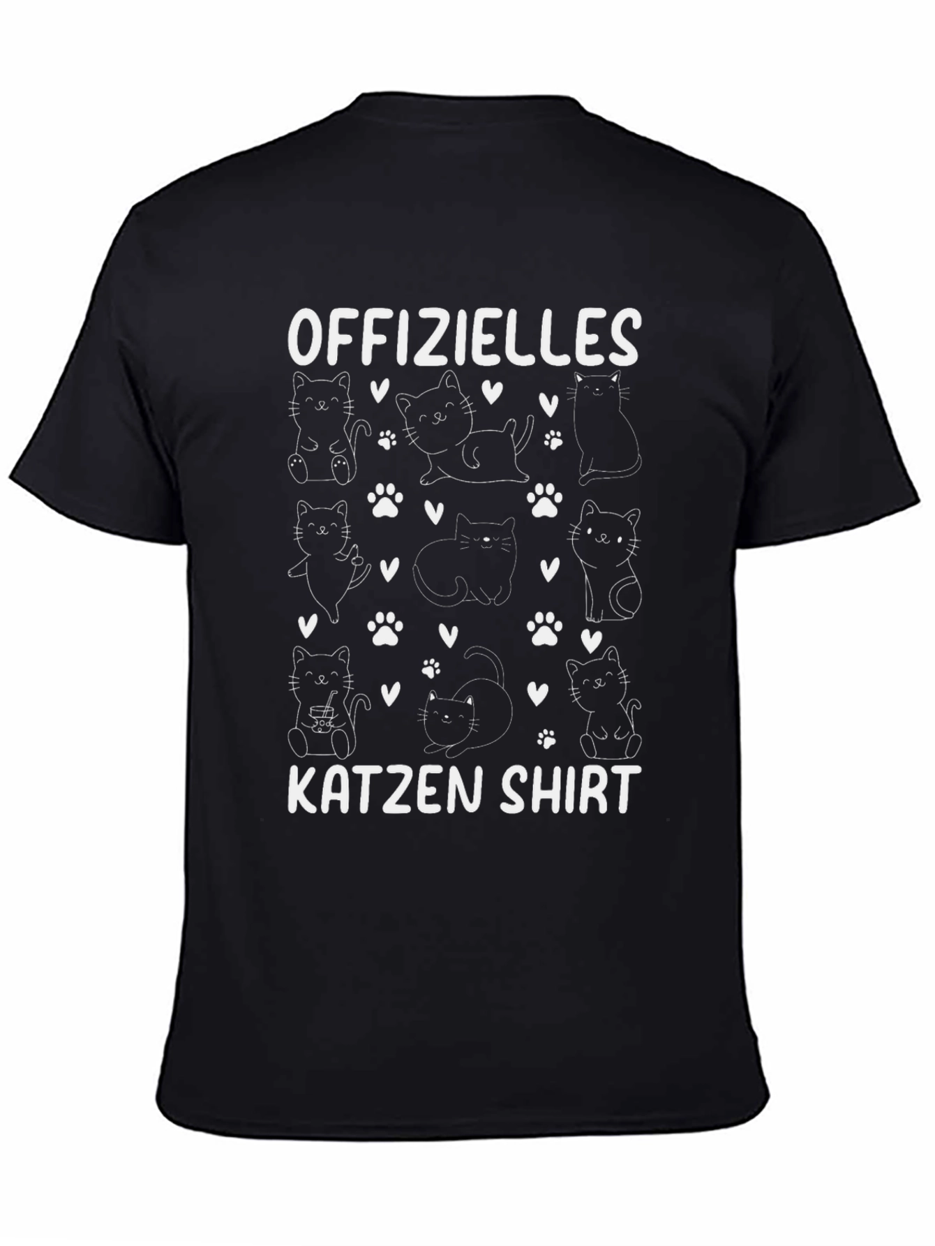 Offizielles Katzen Shirt Black Tee