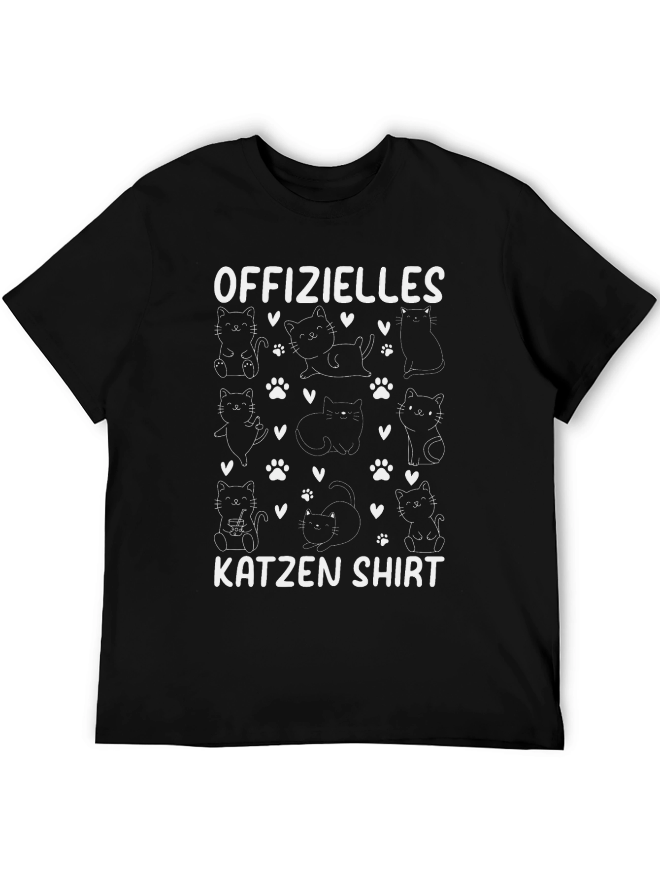 Offizielles Katzen Shirt Black Tee