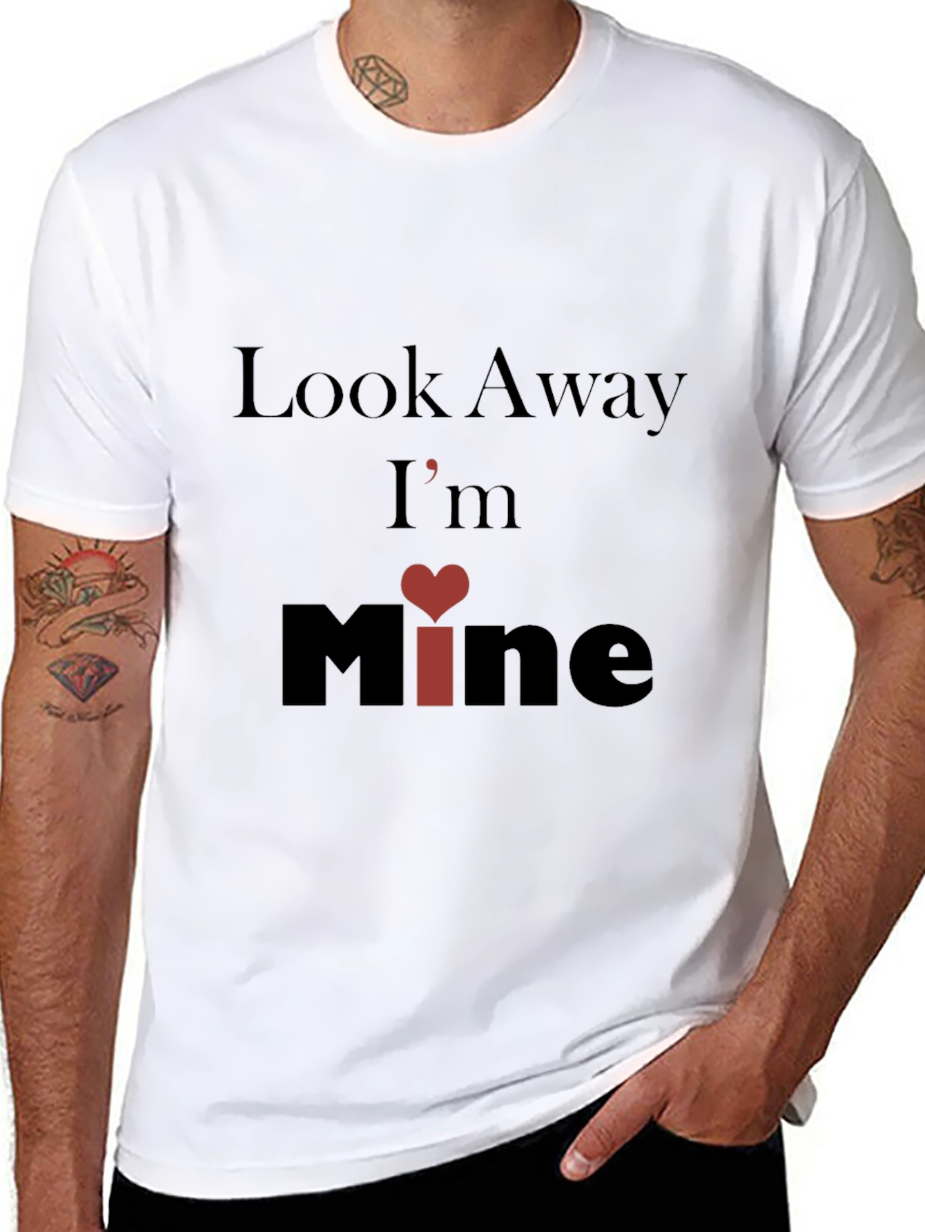 Look Away Im Mine Graphic T-Shirt