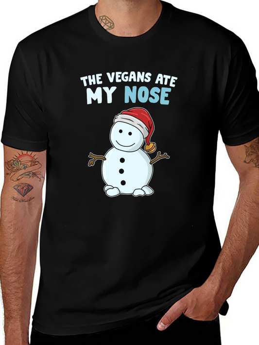 The Vegans Ate My Nose T-Shirt Snowman Funny