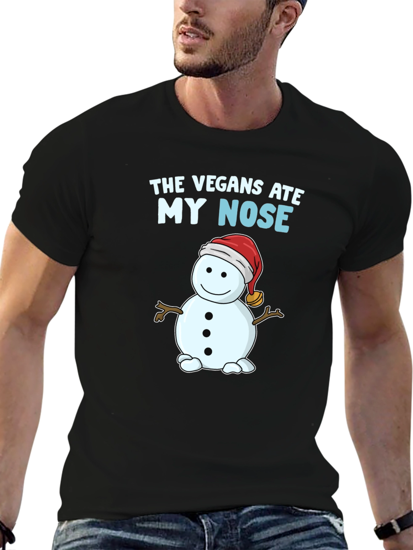 The Vegans Ate My Nose T-Shirt Snowman Funny