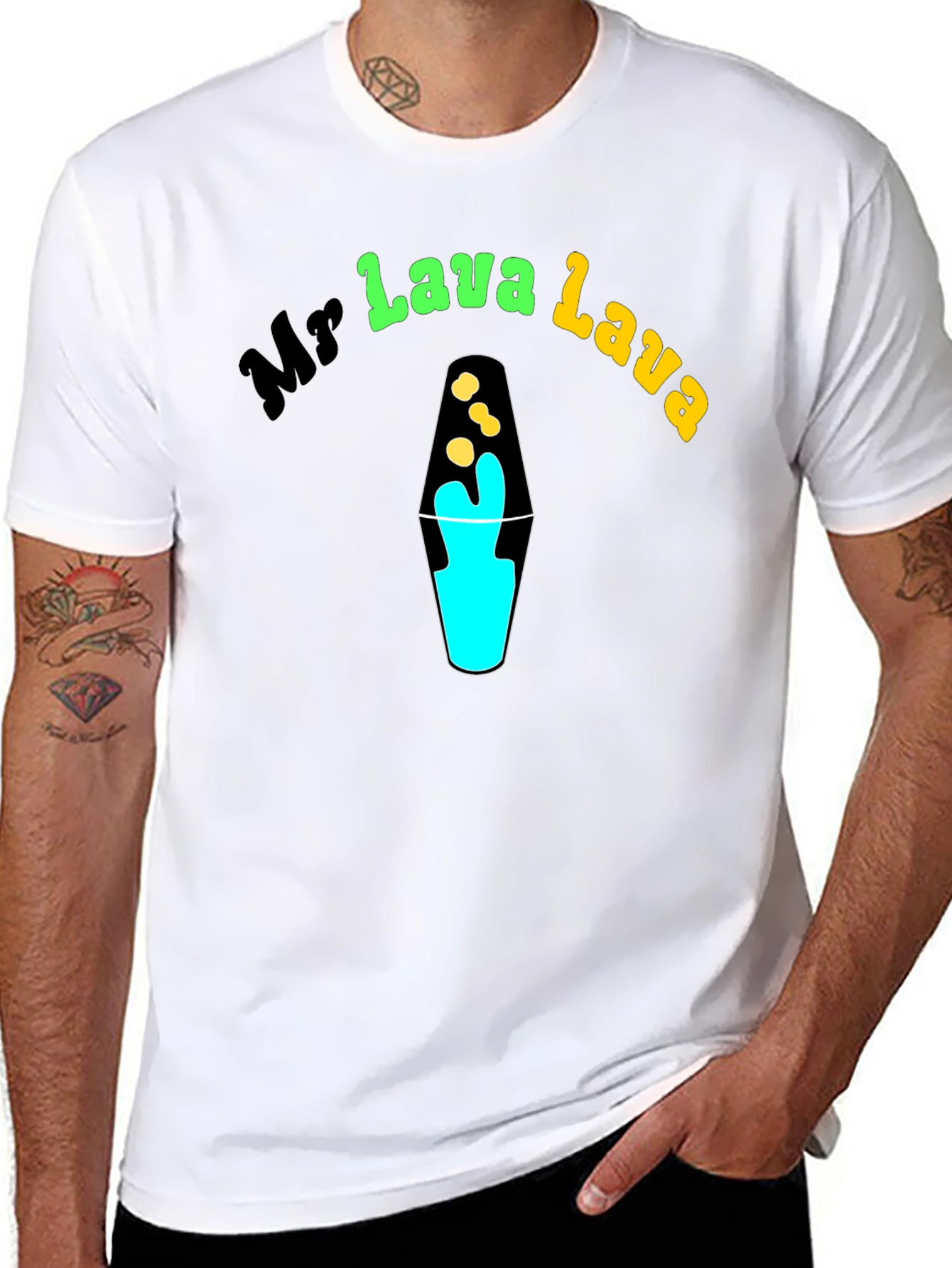 Mr Lava Lava Black Graphic T-Shirt - Novelty Design
