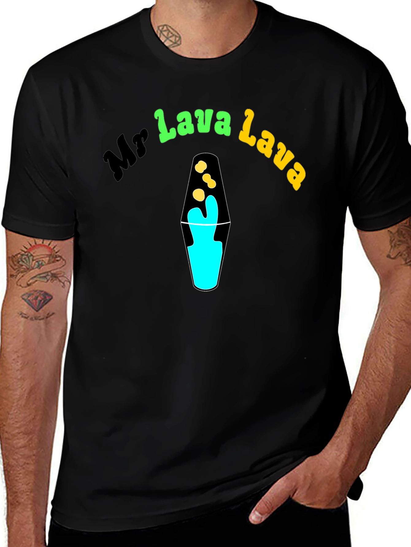 Mr Lava Lava Black Graphic T-Shirt - Novelty Design