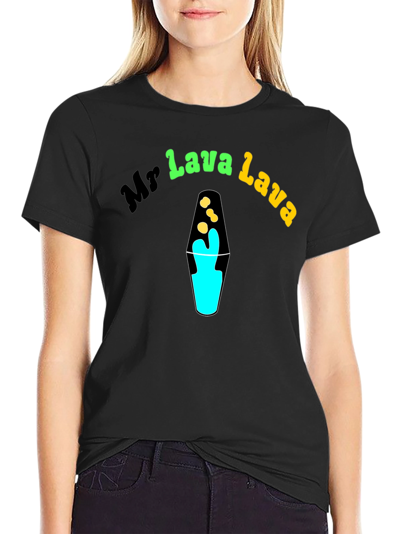 Mr Lava Lava Black Graphic T-Shirt - Novelty Design