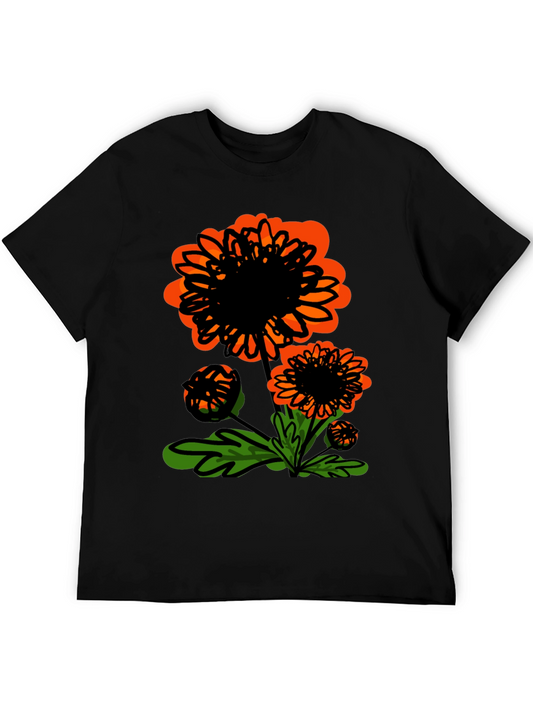 Floral Graphic Tee - Black