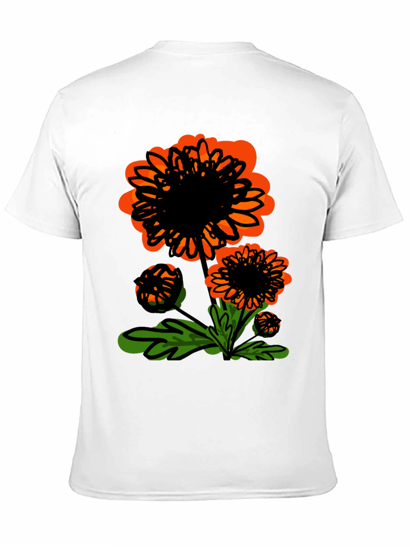 Floral Graphic Tee - Black