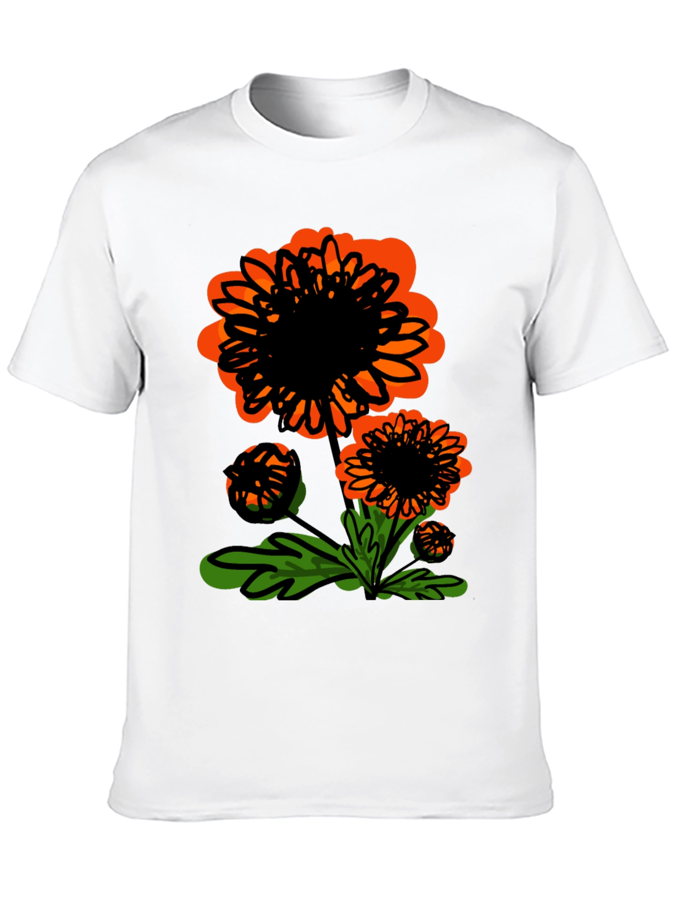 Floral Graphic Tee - Black