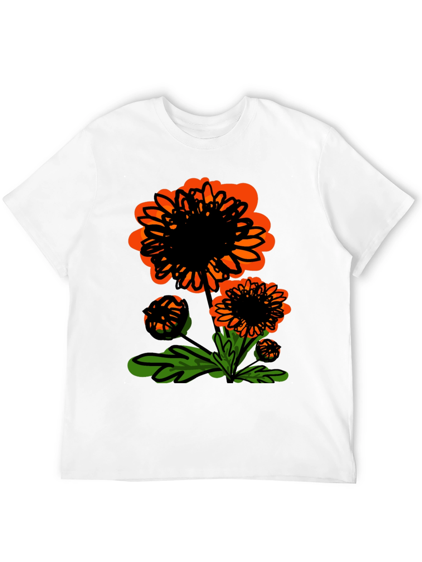 Floral Graphic Tee - Black