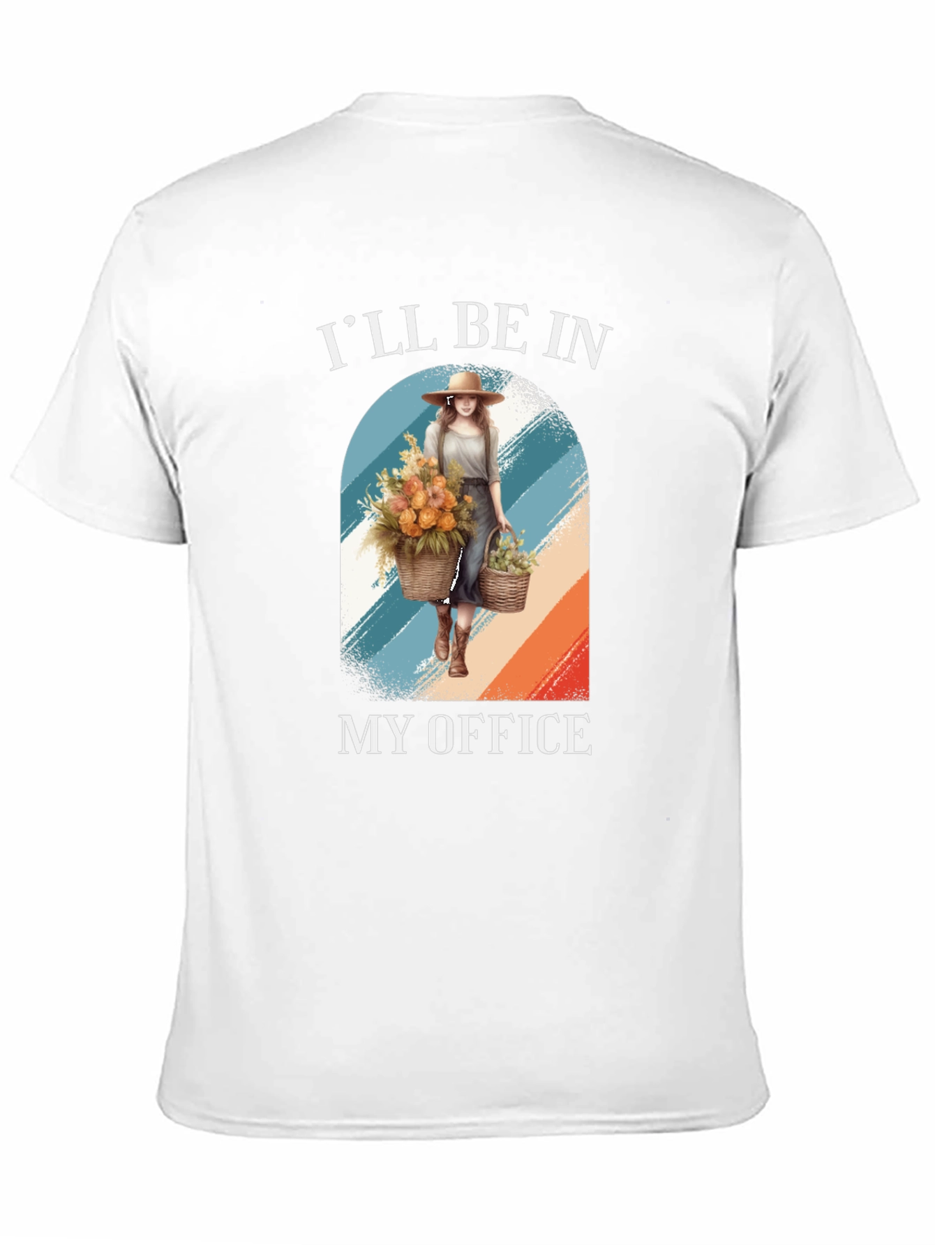 Gardeners Office T-Shirt - Floral Design