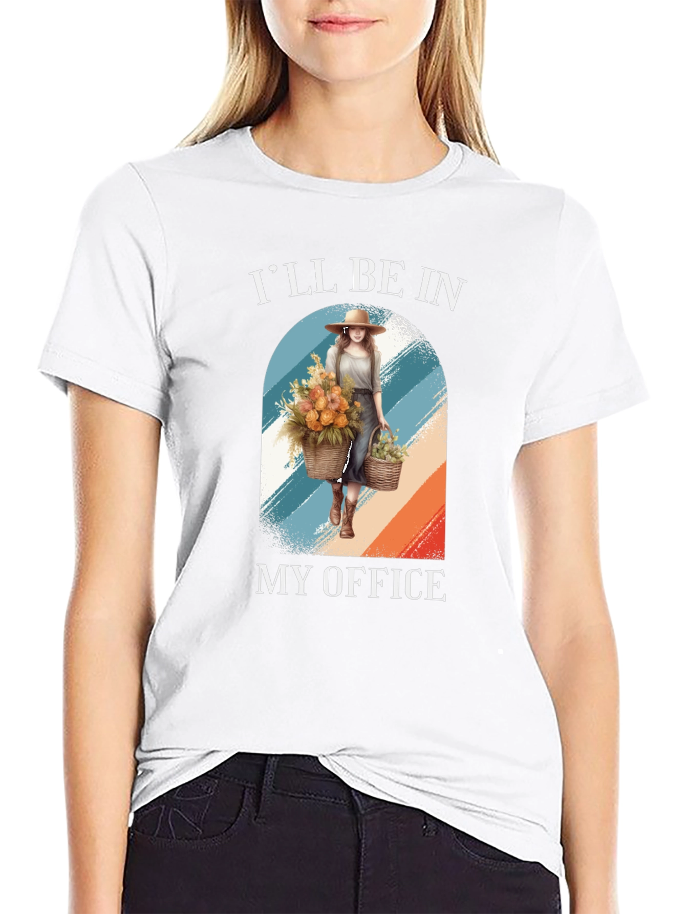 Gardeners Office T-Shirt - Floral Design