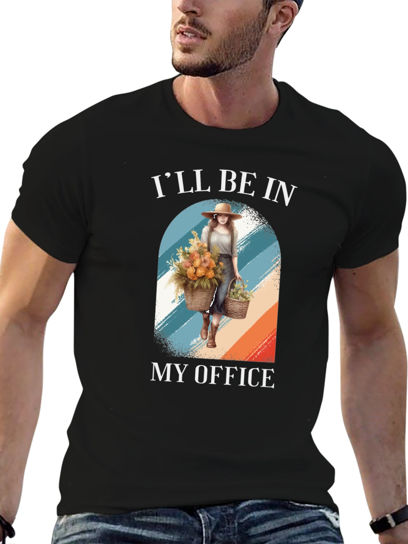 Gardeners Office T-Shirt - Floral Design