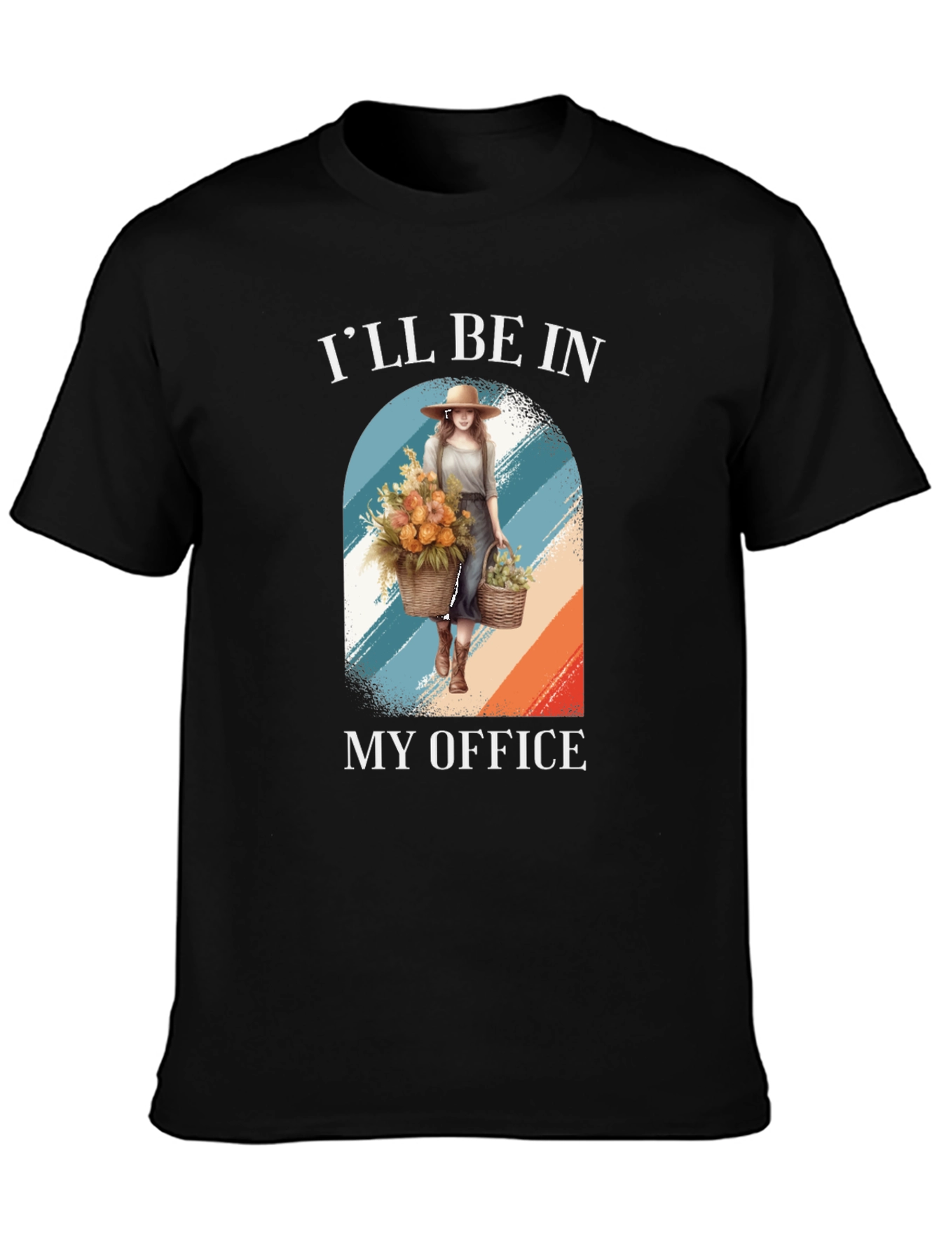 Gardeners Office T-Shirt - Floral Design