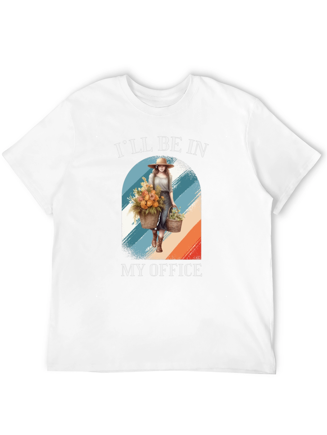 Gardeners Office T-Shirt - Floral Design