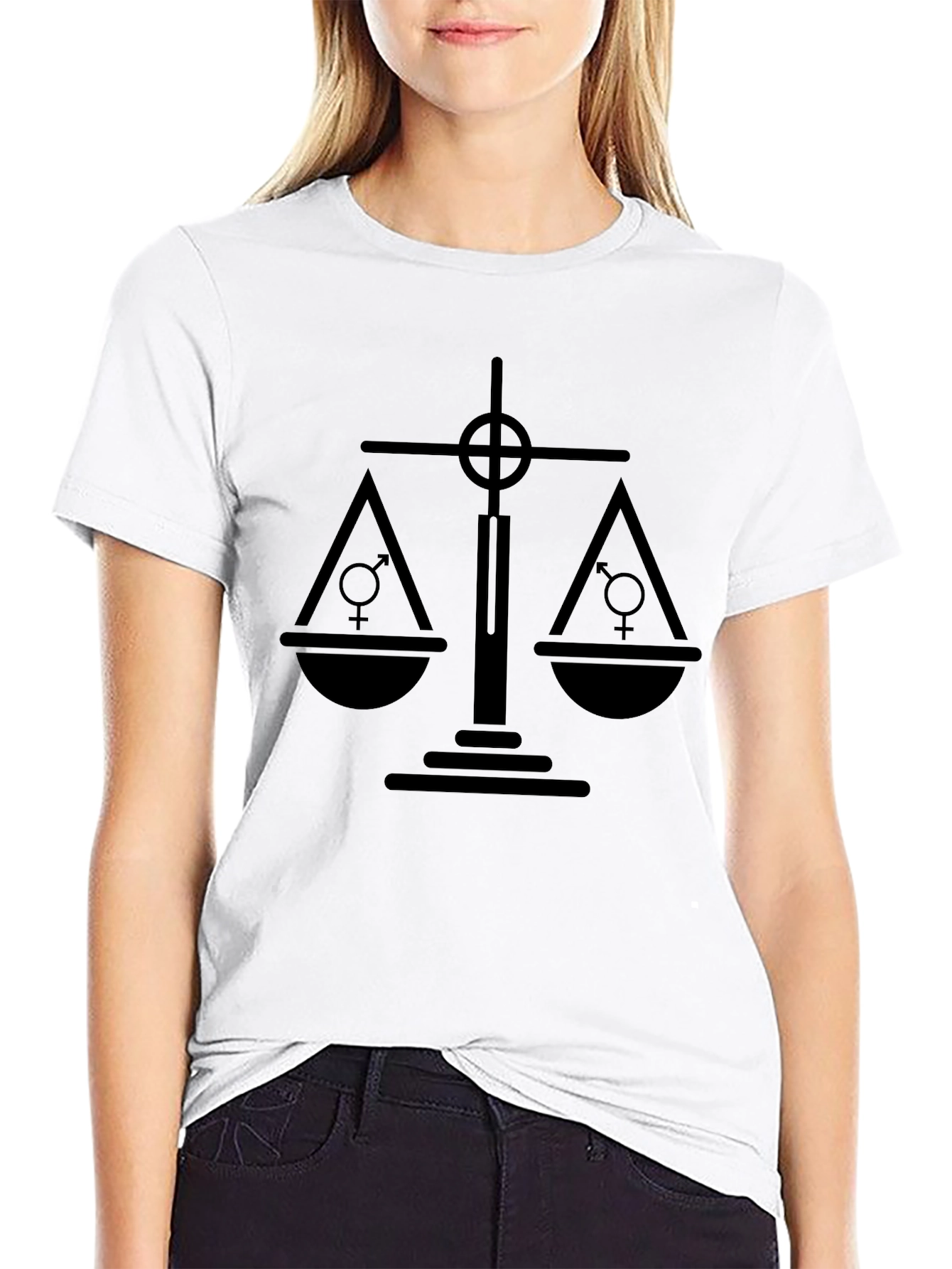 Equality Scales T-Shirt - Mens Black Tee