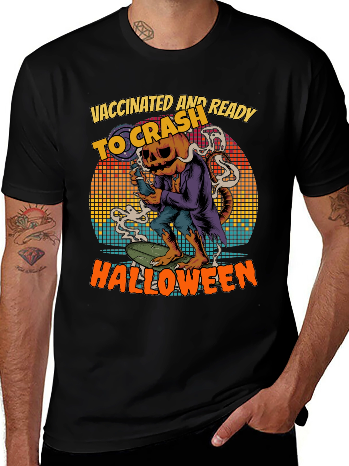 Vaccinated and Ready to Crash Halloween T-Shirt