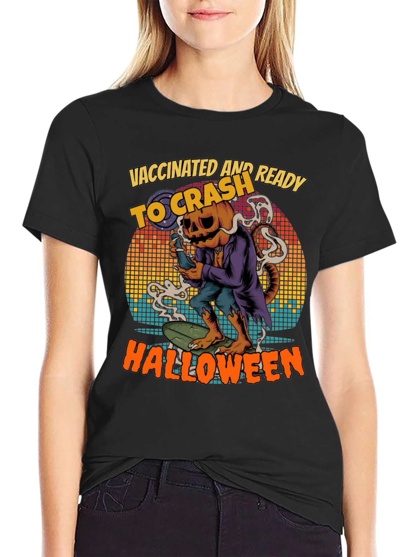 Vaccinated and Ready to Crash Halloween T-Shirt