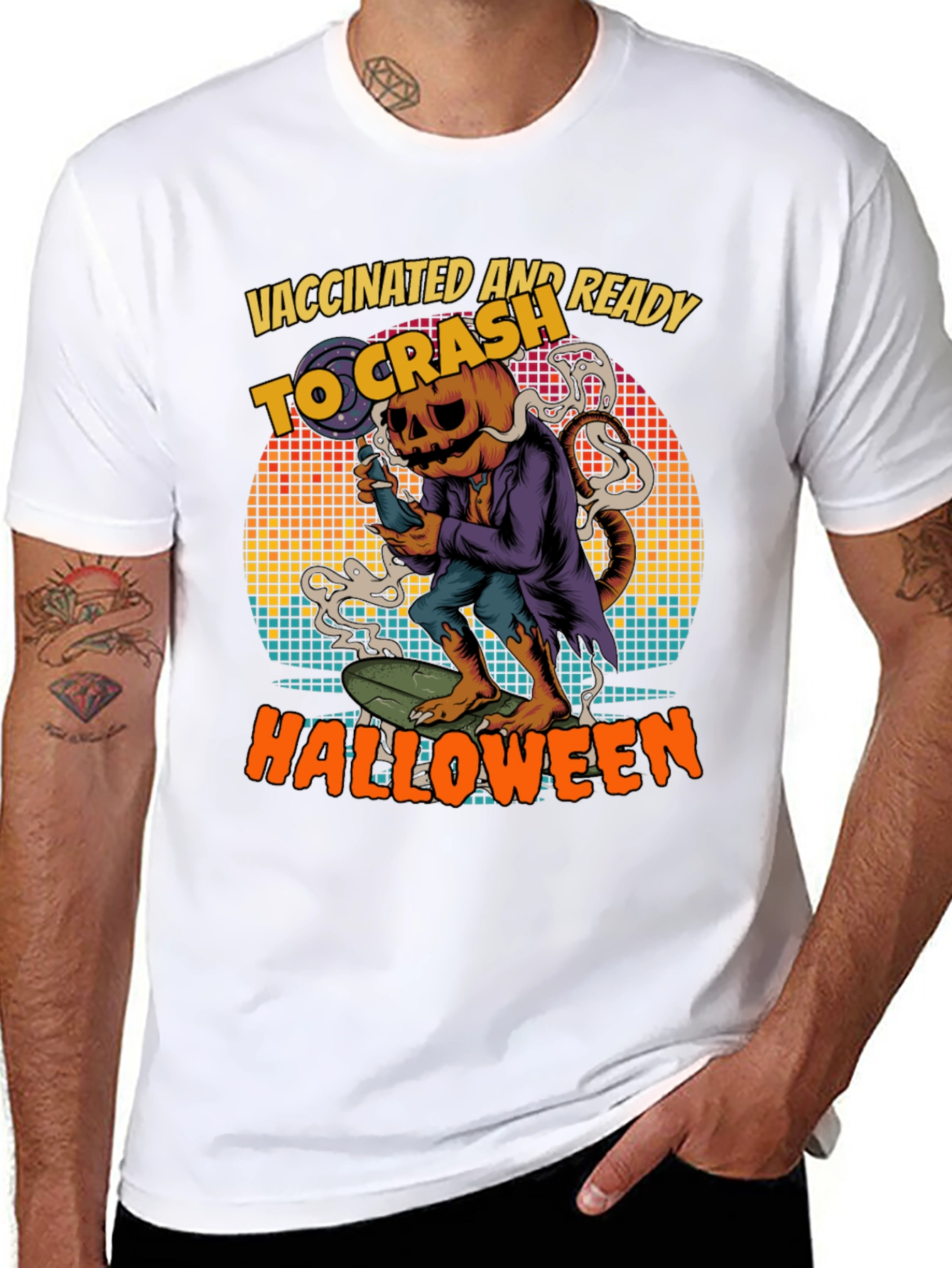 Vaccinated and Ready to Crash Halloween T-Shirt