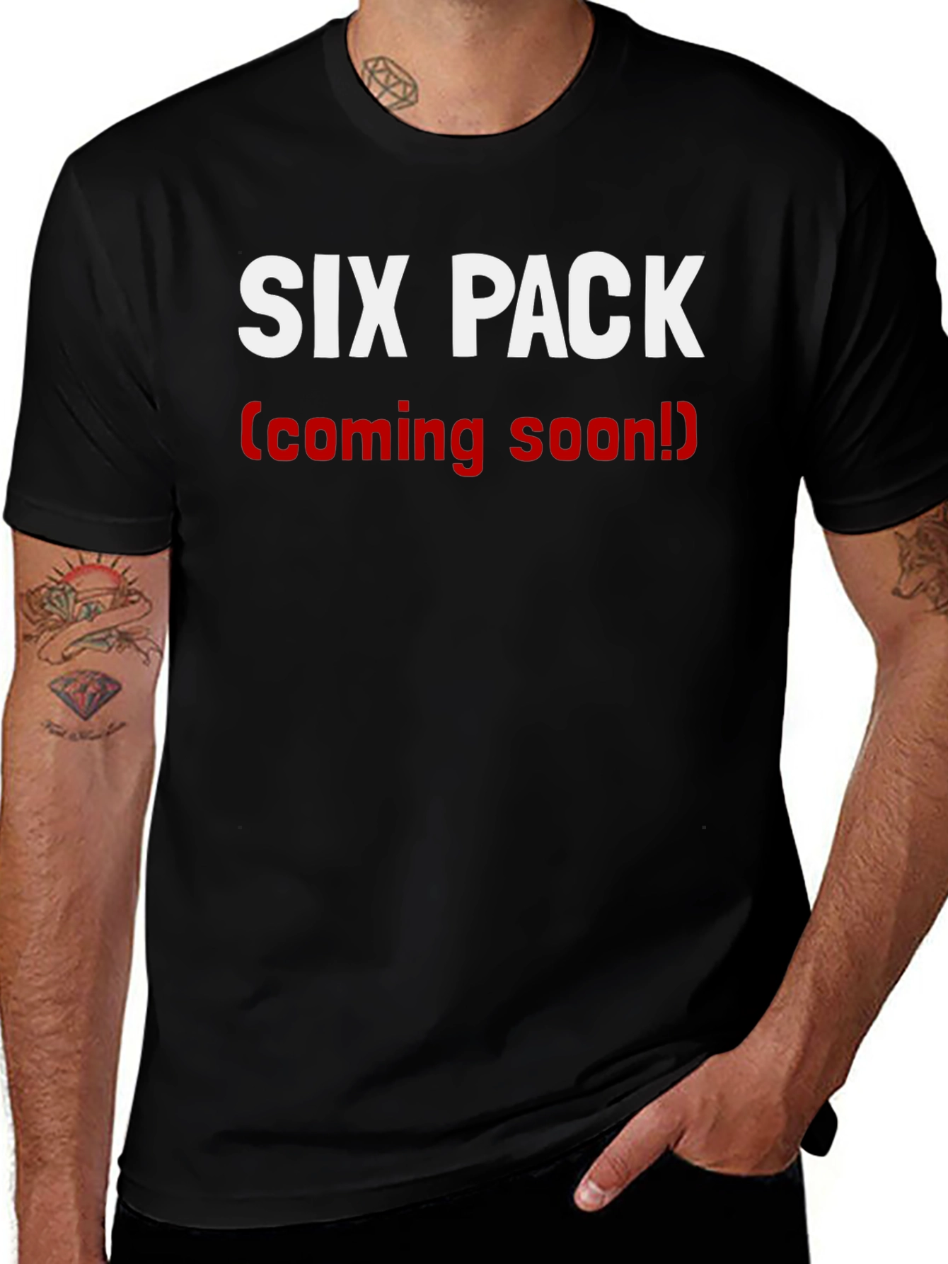 Six Pack Coming Soon Mens T-Shirt
