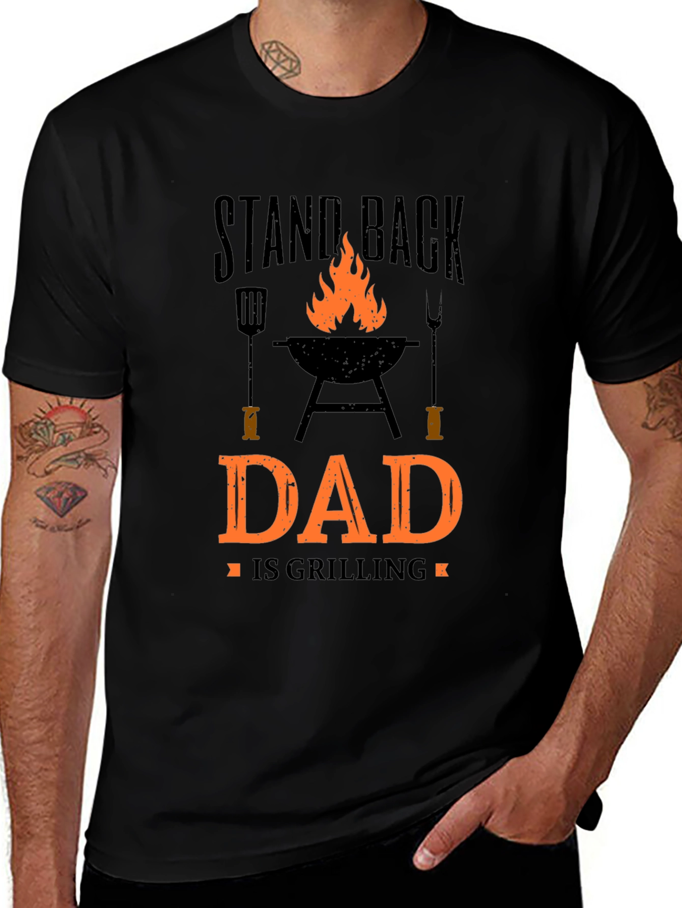 Dad Is Grilling T-Shirt BBQ Master Tee
