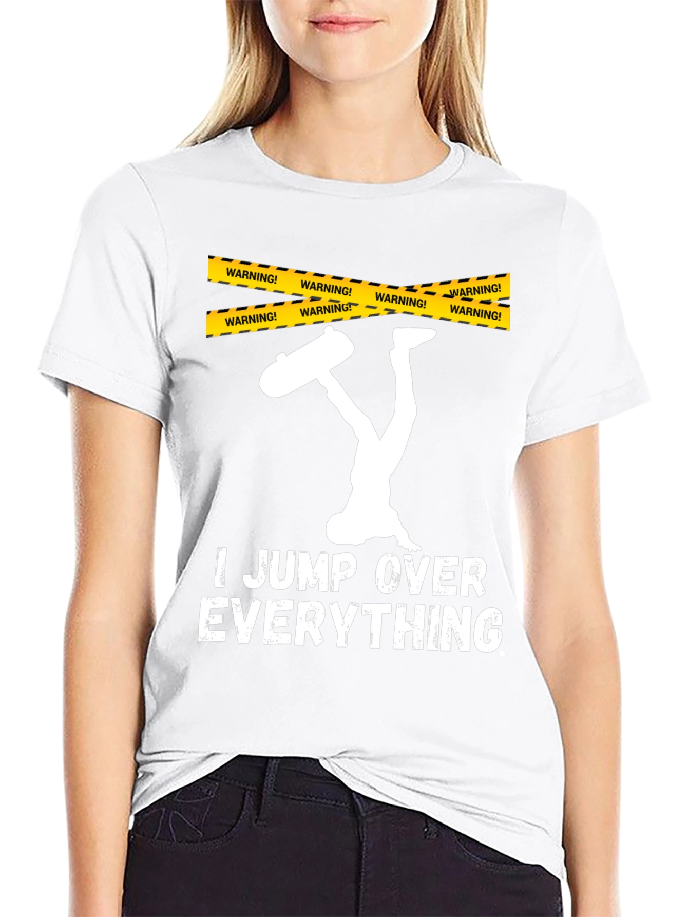 I Jump Over Everything T-Shirt Funny Skateboarder Gift