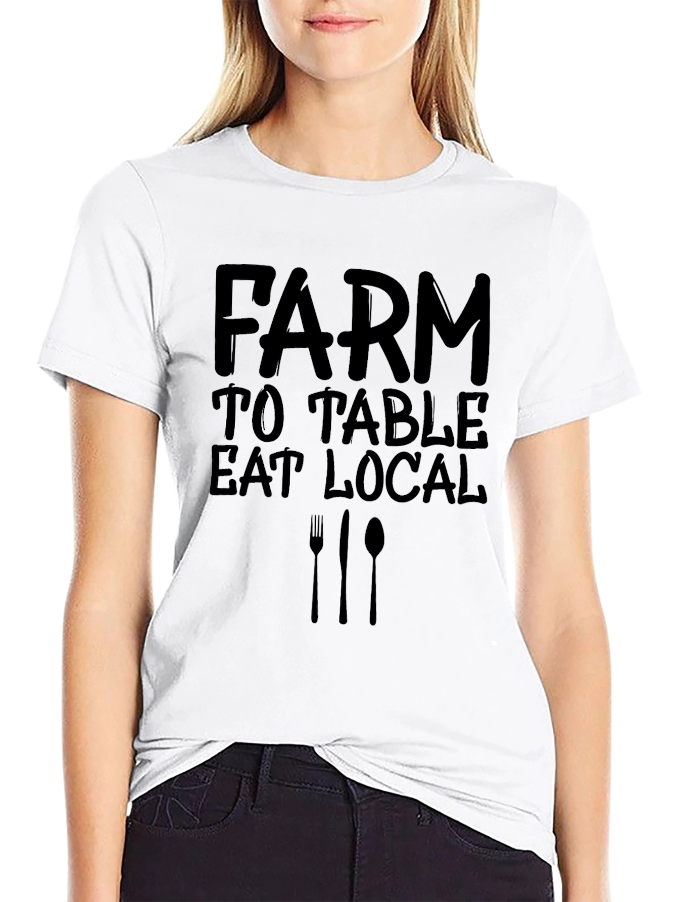 Farm to Table Eat Local Graphic T-Shirt