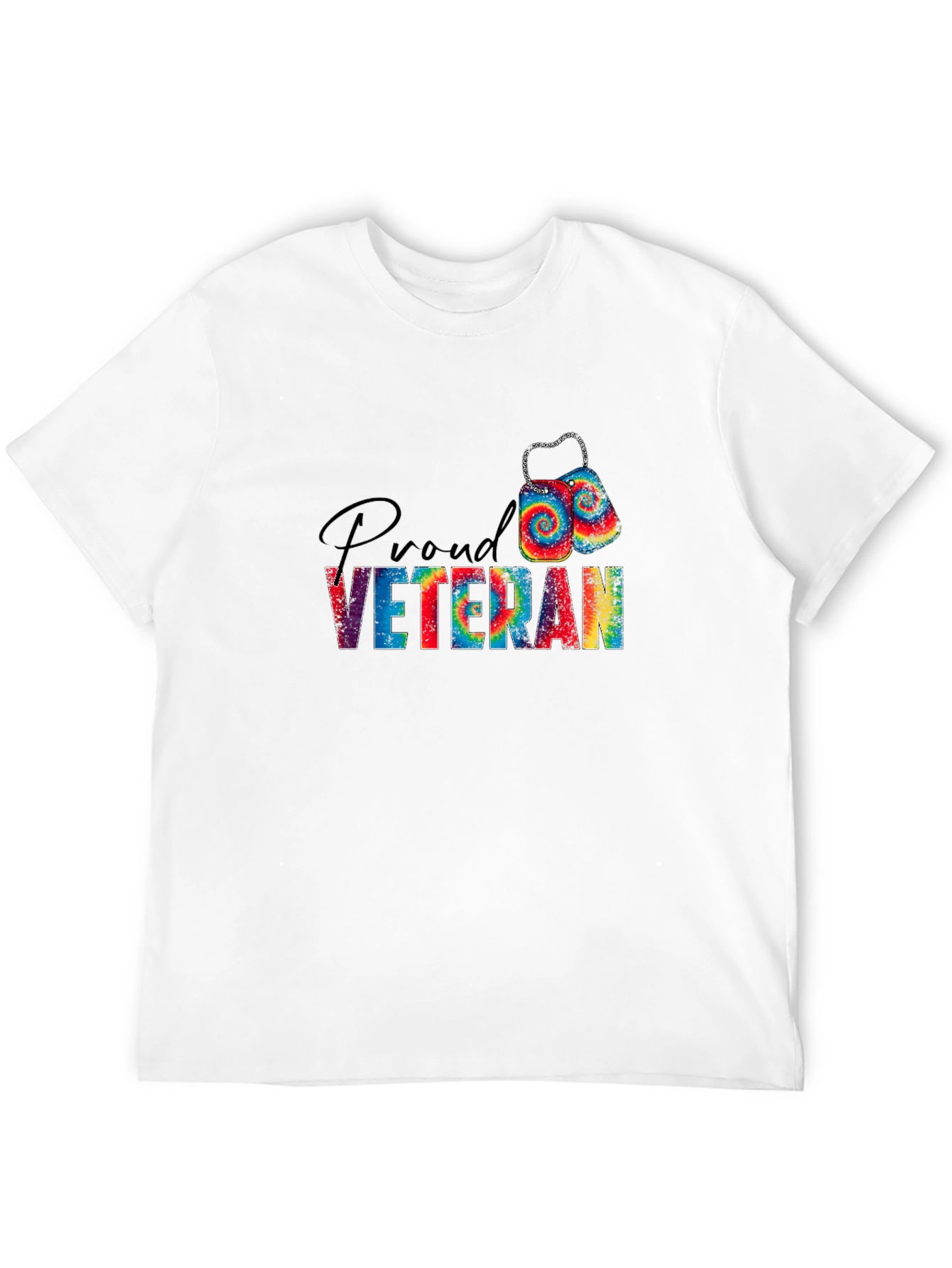 Proud Veteran Tie Dye Graphic Tee