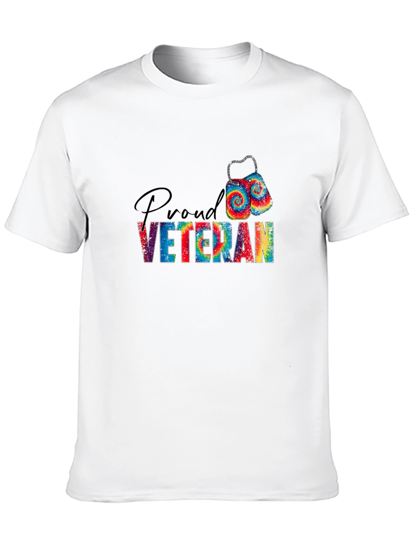 Proud Veteran Tie Dye Graphic Tee