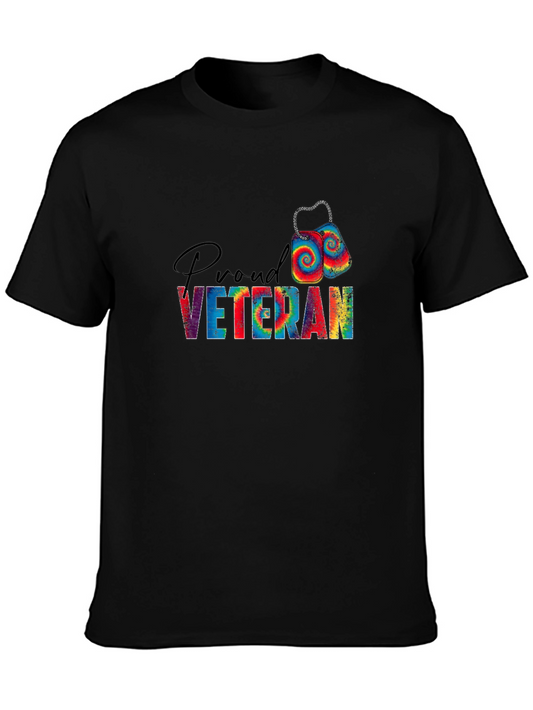 Proud Veteran Tie Dye Graphic Tee