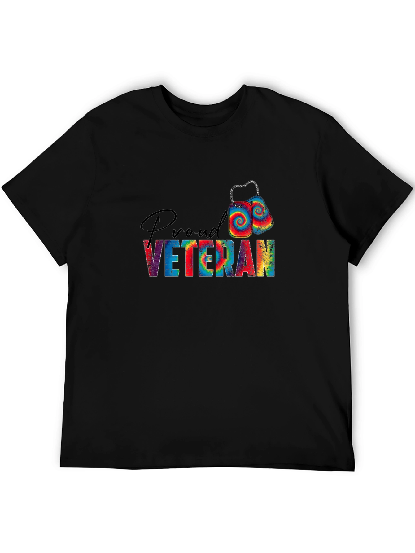 Proud Veteran Tie Dye Graphic Tee