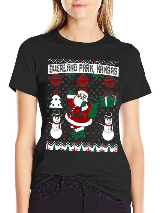 Overland Park Kansas Christmas Graphic T-Shirt