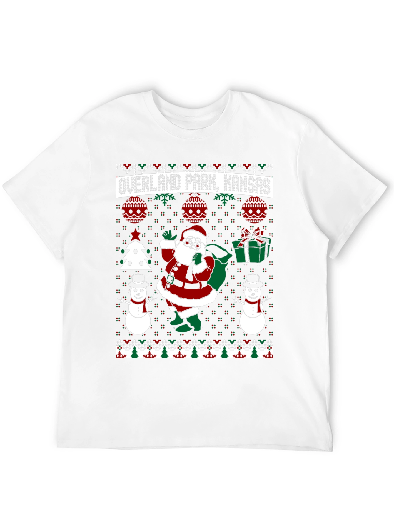 Overland Park Kansas Christmas Graphic T-Shirt