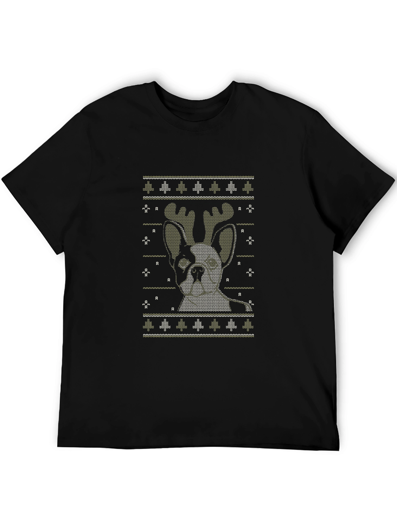 Dog Reindeer Christmas Ugly Sweater T-Shirt