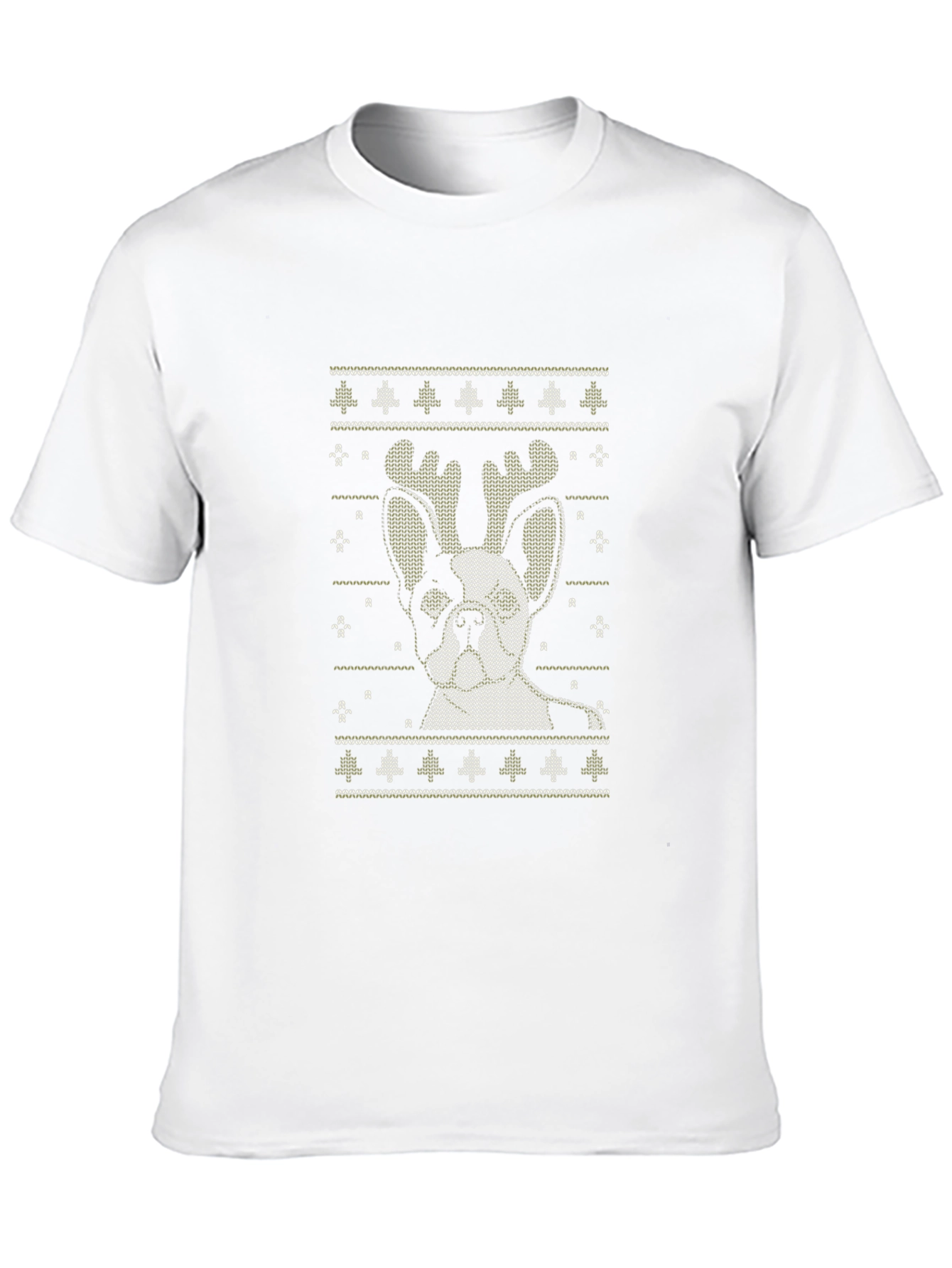 Dog Reindeer Christmas Ugly Sweater T-Shirt