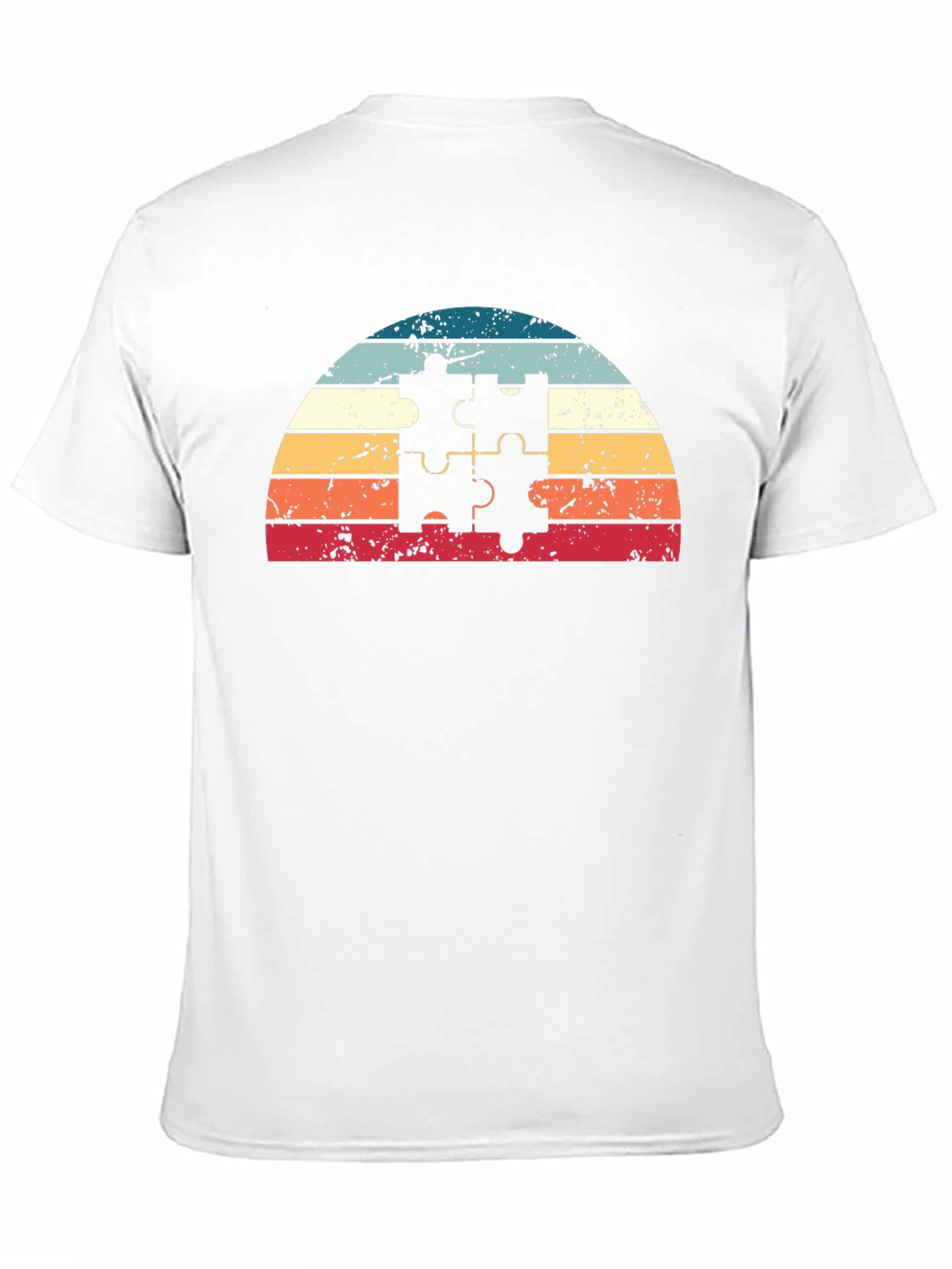 Retro Puzzle Piece Sunset T-Shirt