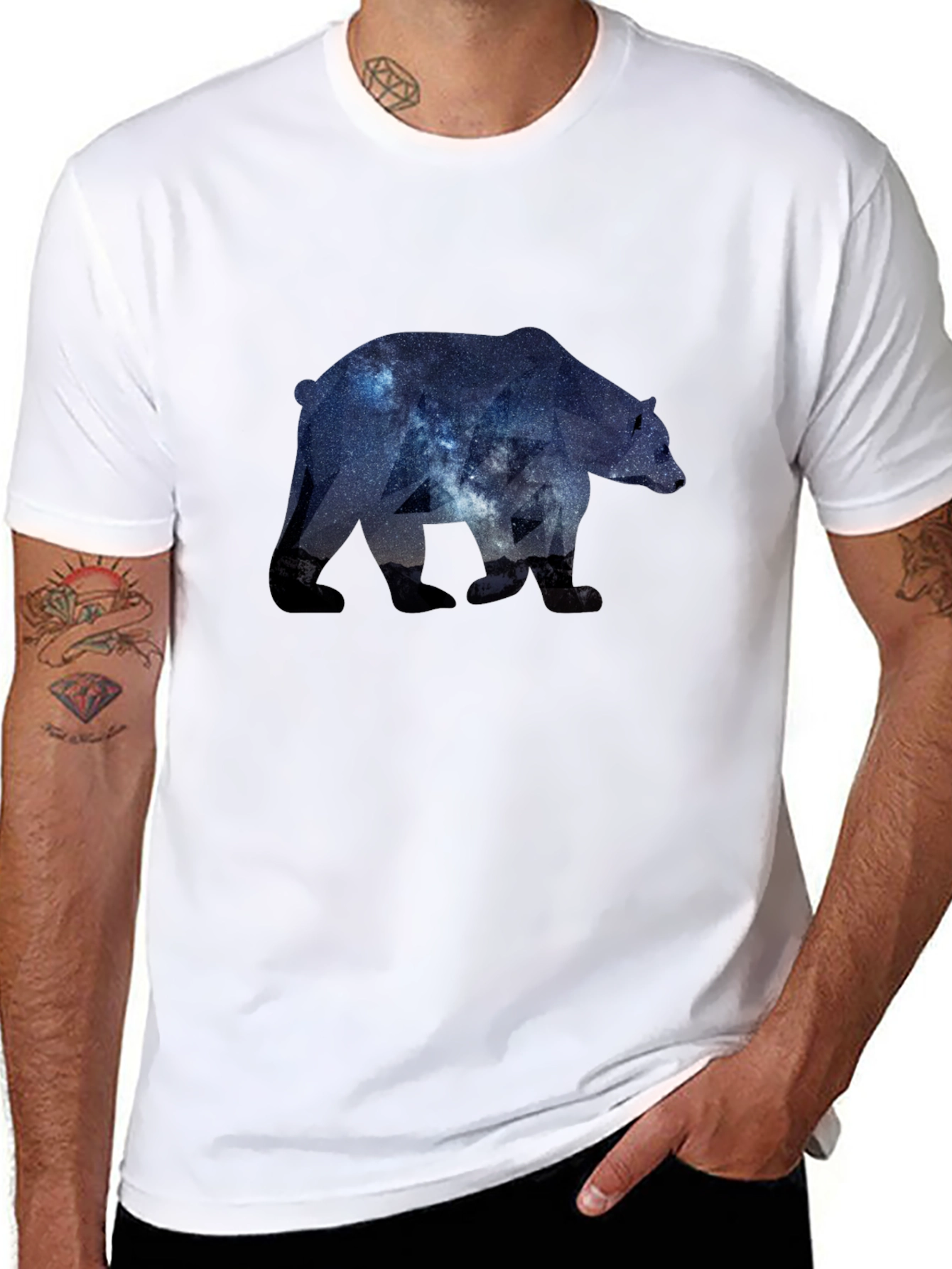 Cosmic Bear Graphic T-Shirt