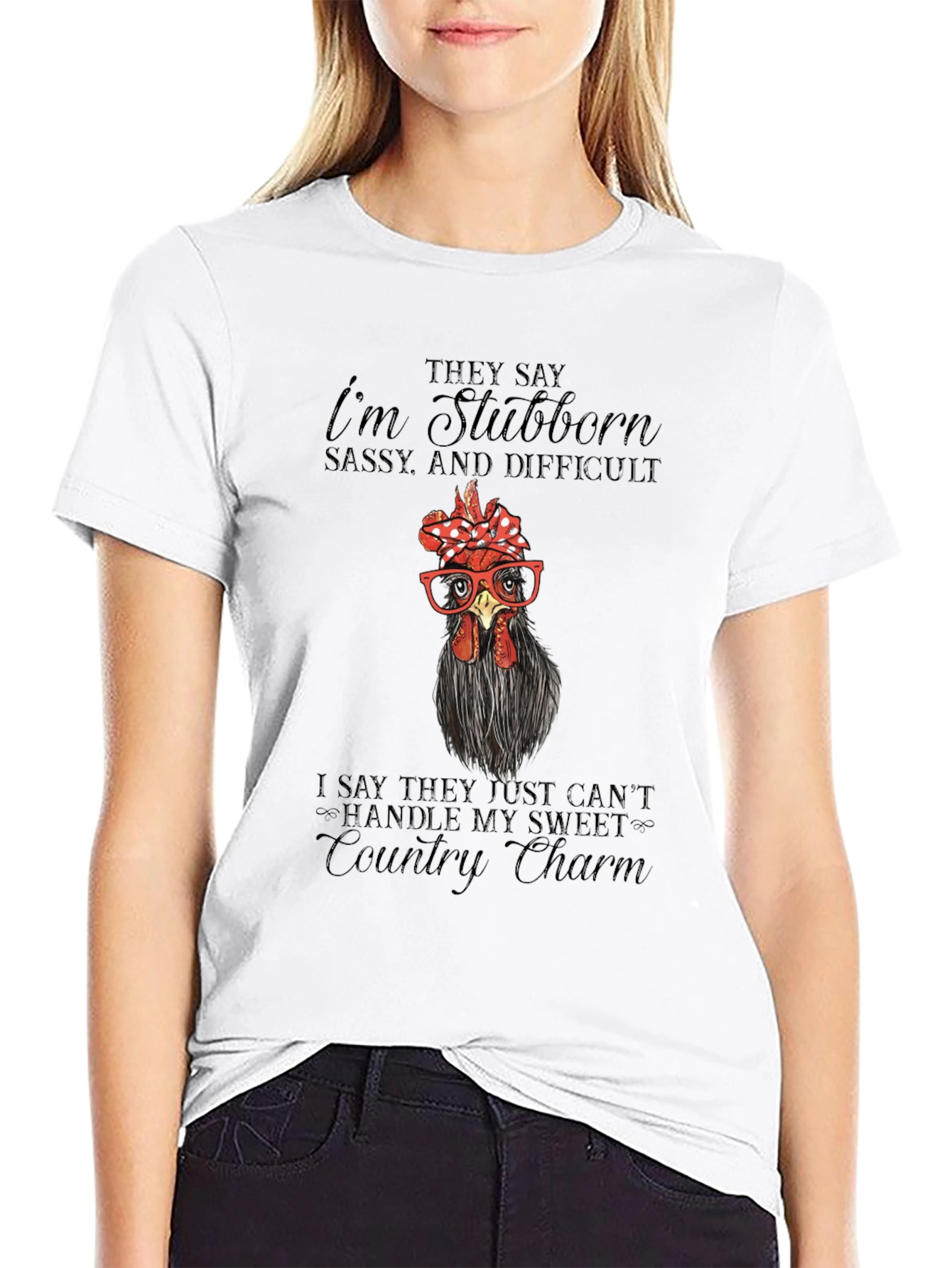 Stubborn Chicken Graphic Tee - Country Charm