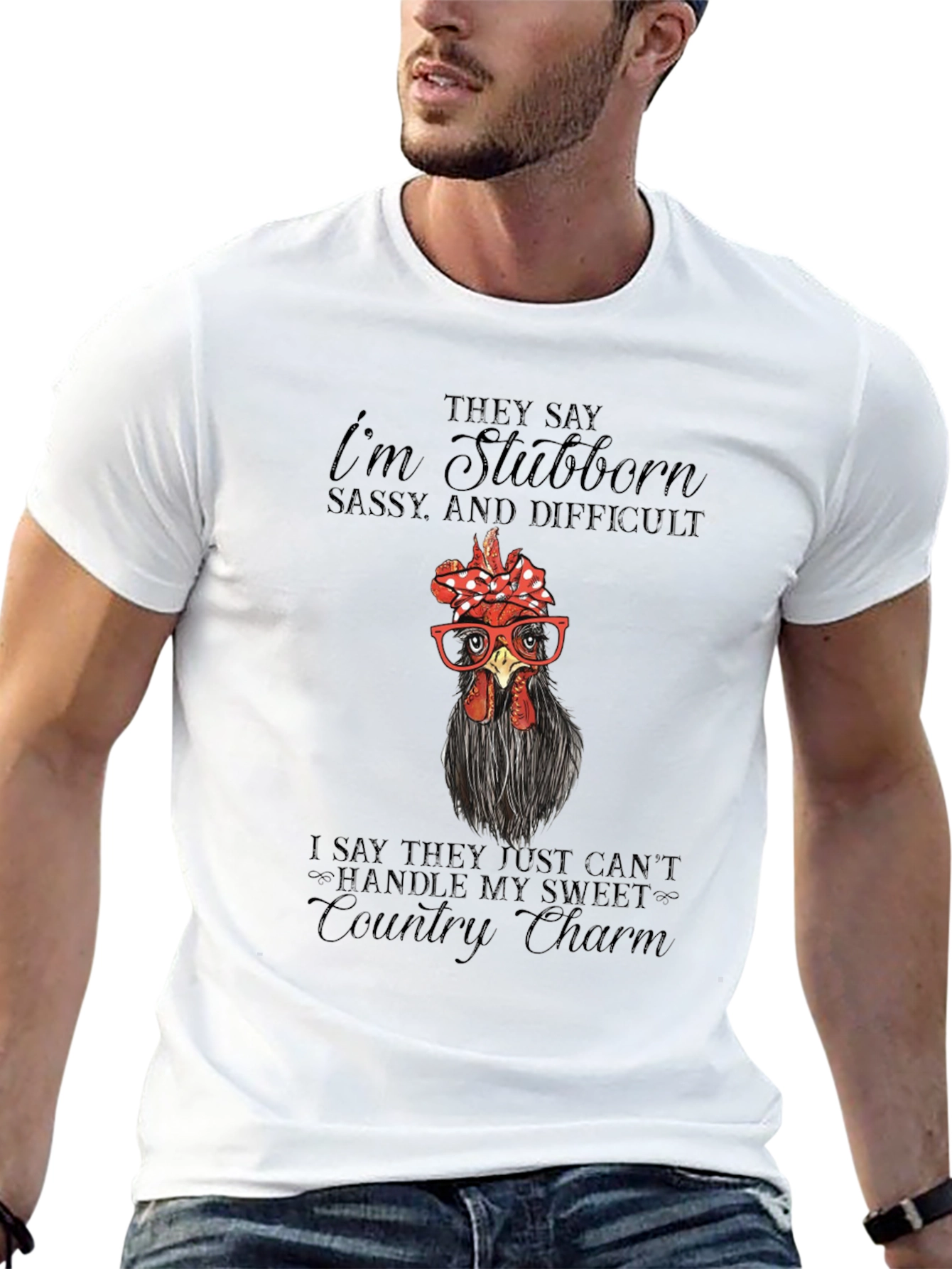 Stubborn Chicken Graphic Tee - Country Charm