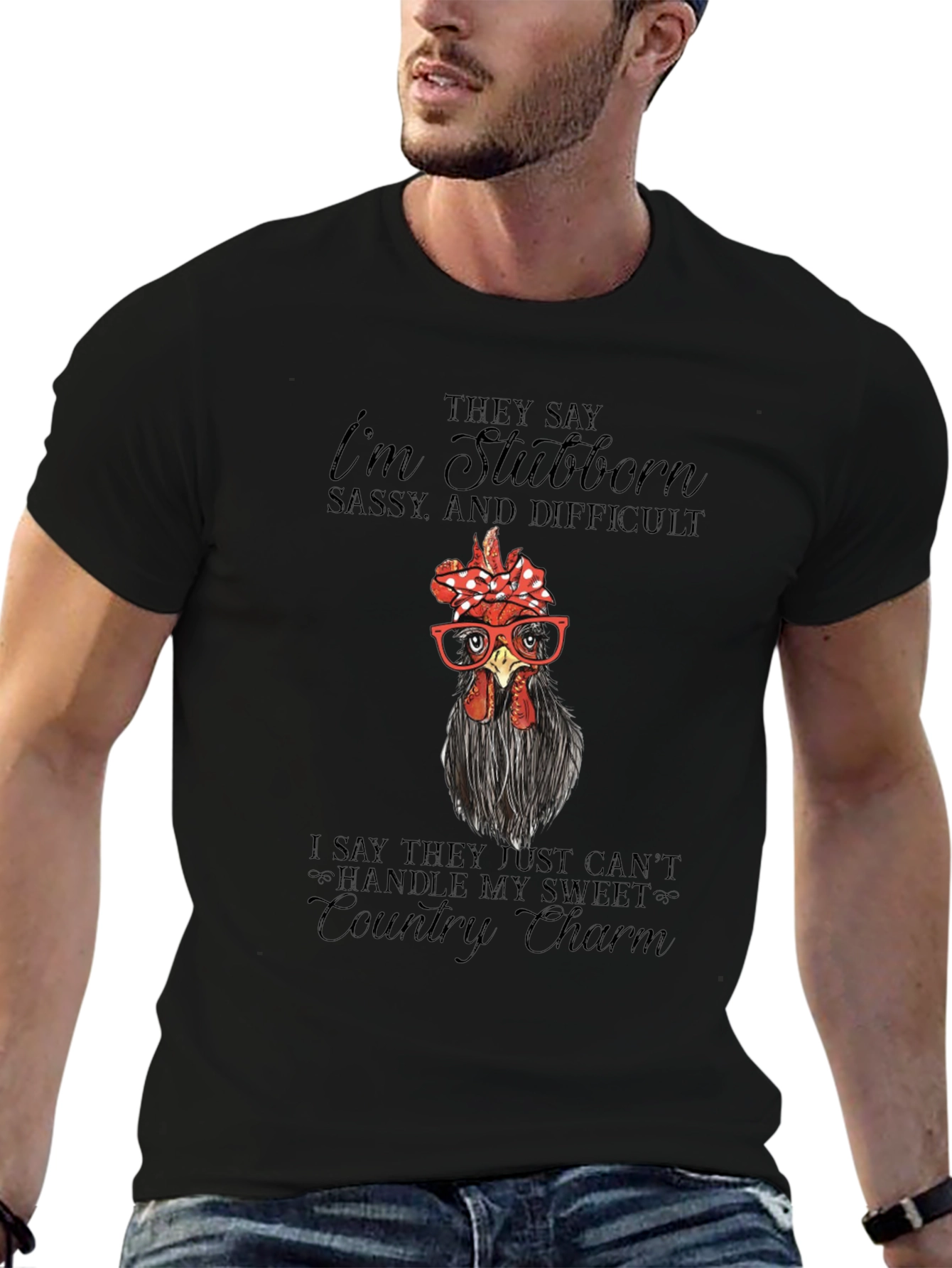 Stubborn Chicken Graphic Tee - Country Charm