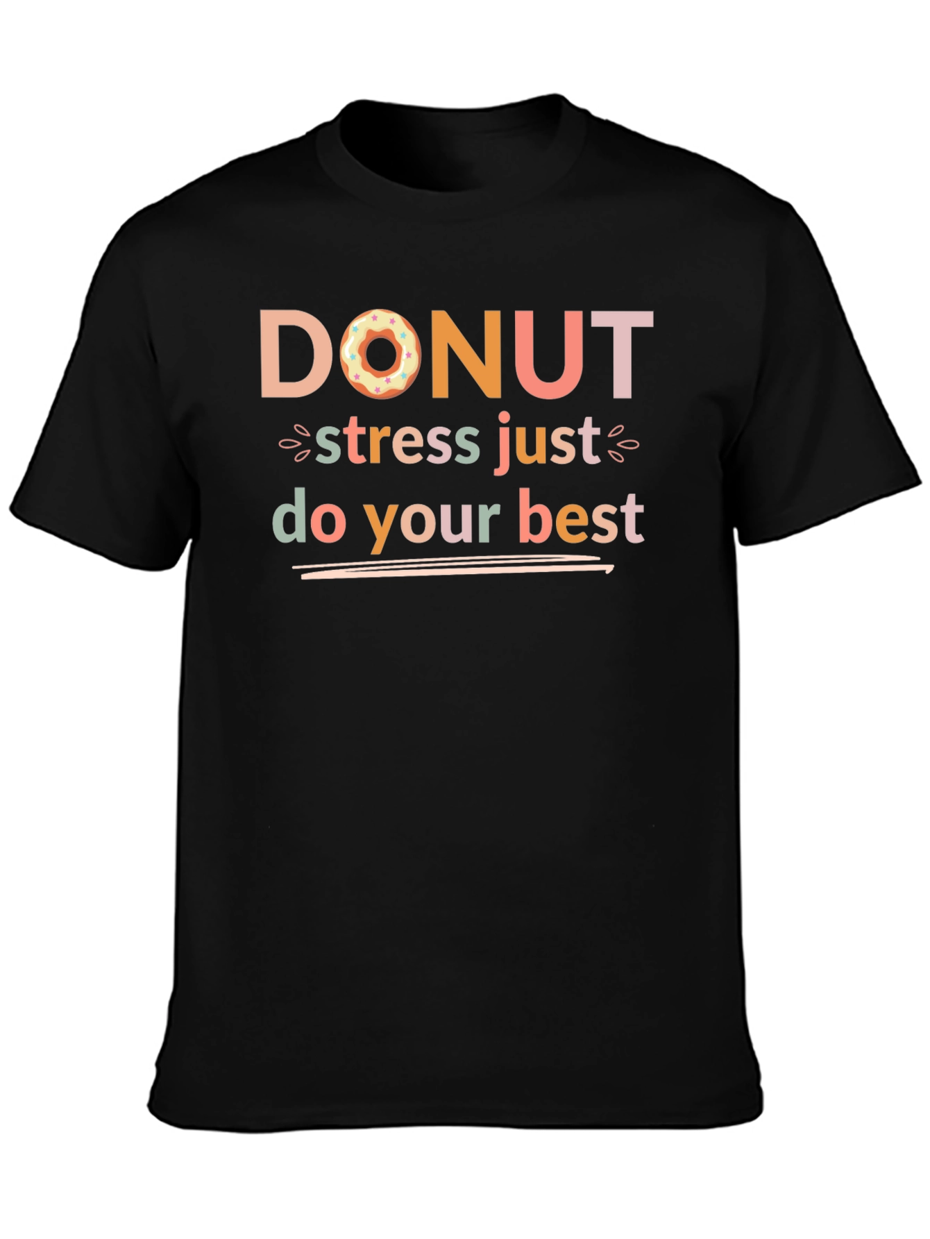 Donut Stress Graphic Tee - Positive Vibes
