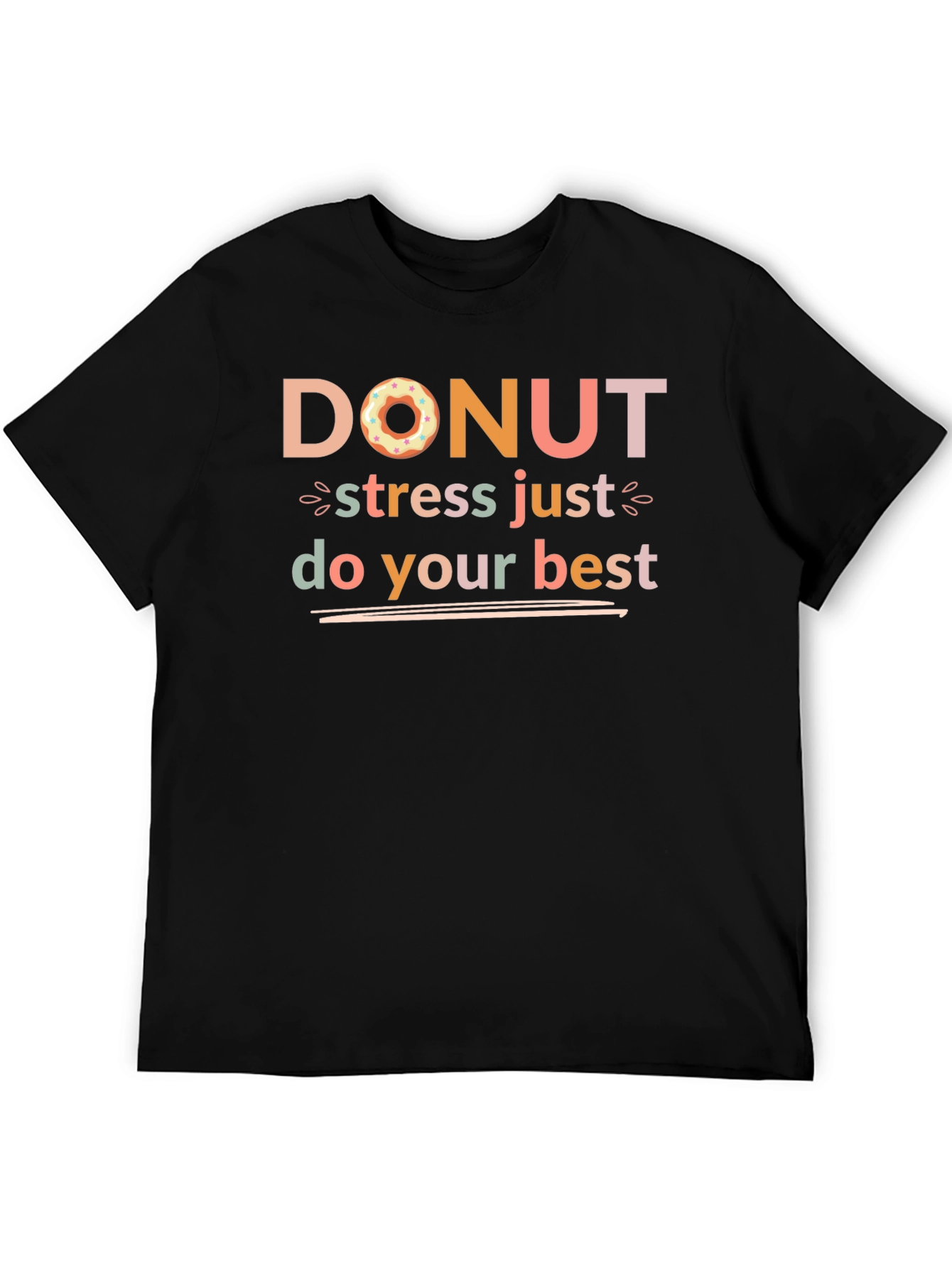 Donut Stress Graphic Tee - Positive Vibes