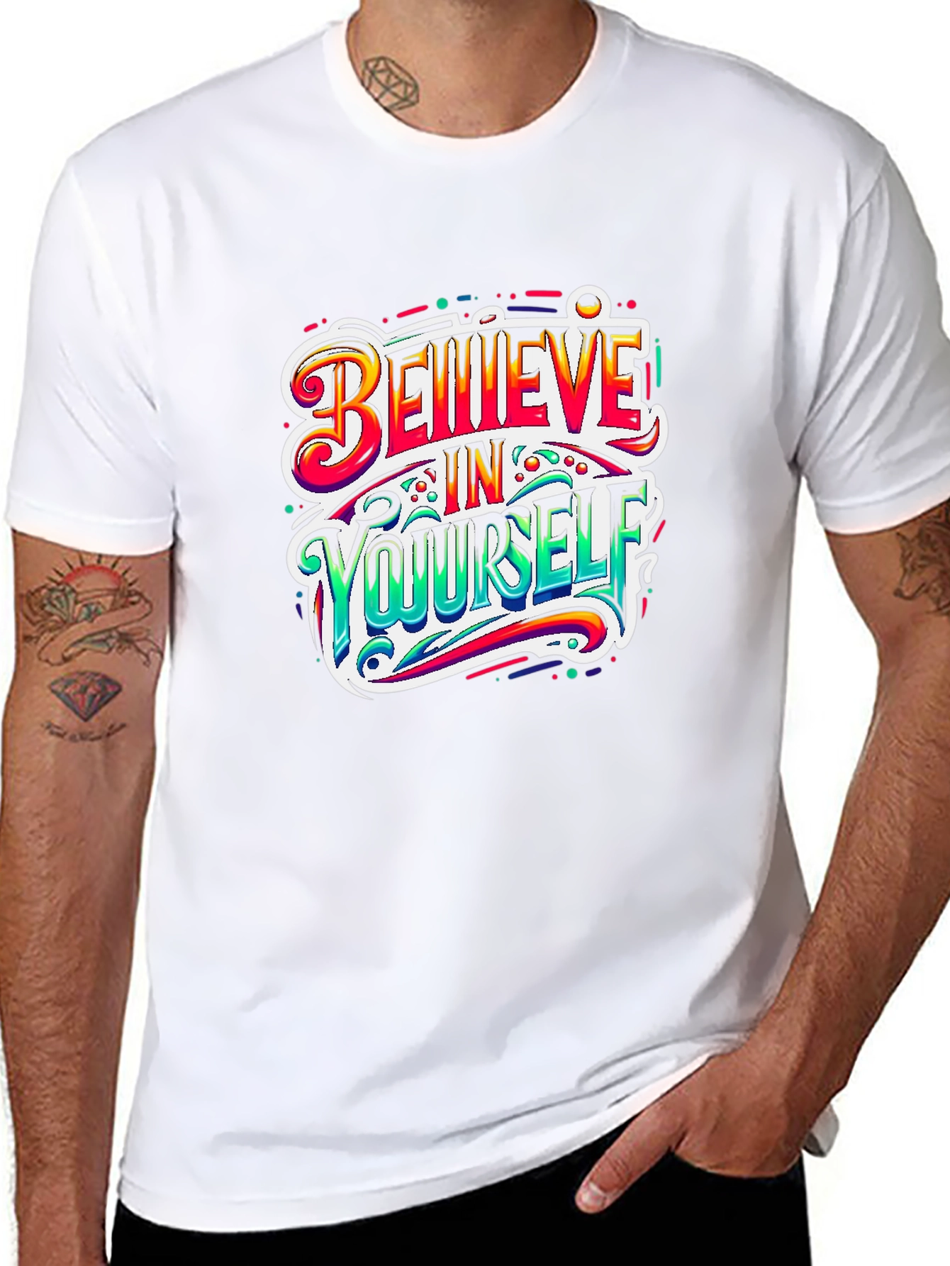 Believe in Yourself Graphic Tee - Black