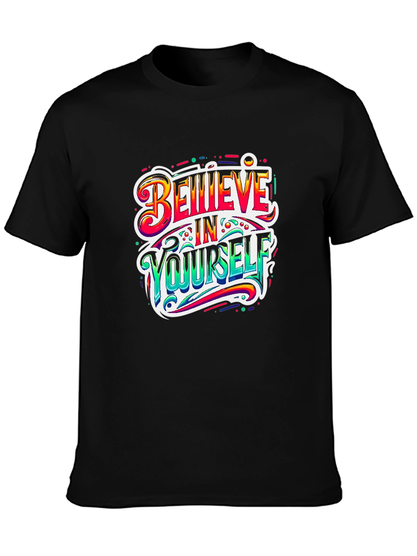 Believe in Yourself Graphic Tee - Black