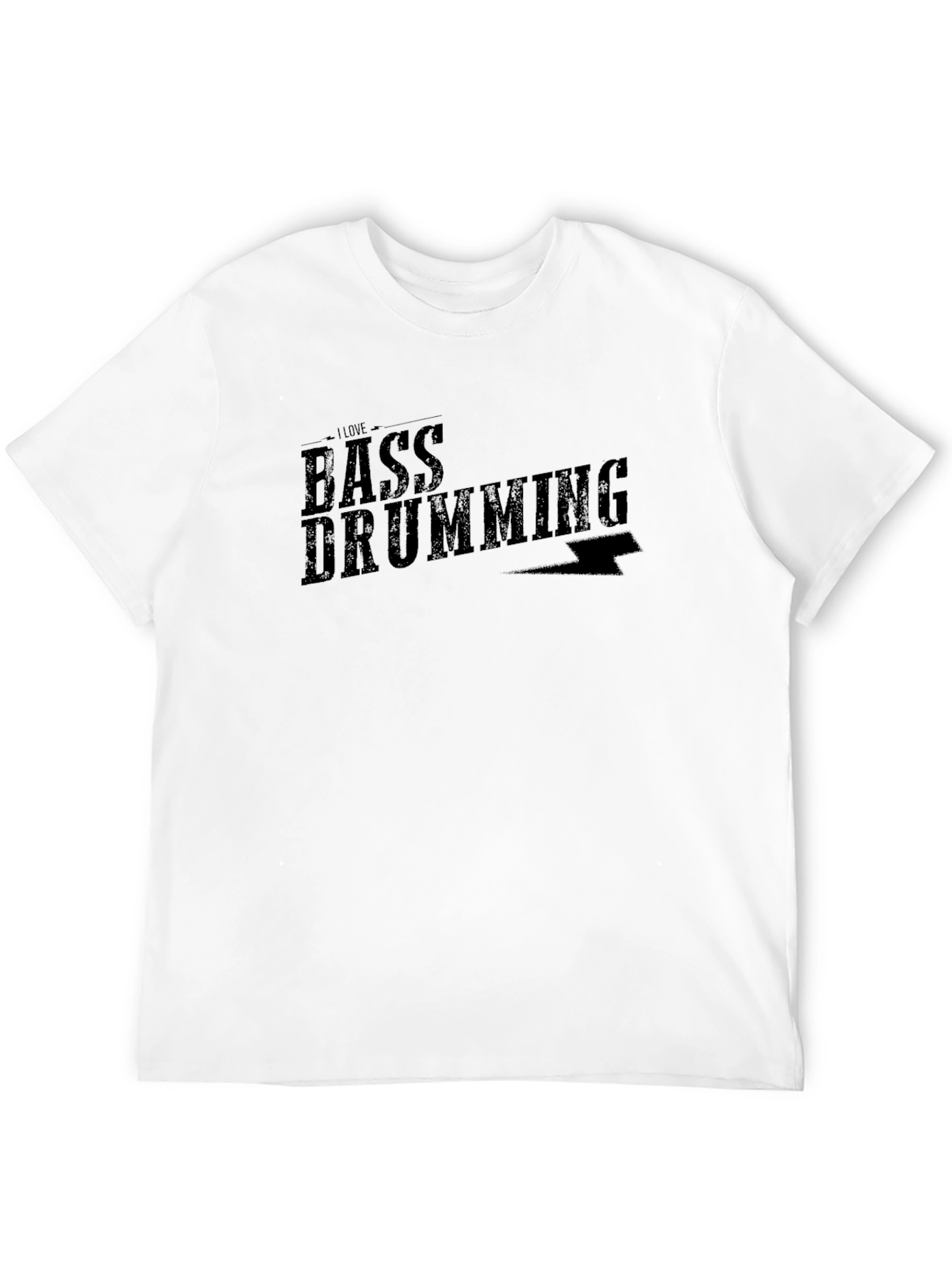 I Love Bass Drumming Black T-Shirt