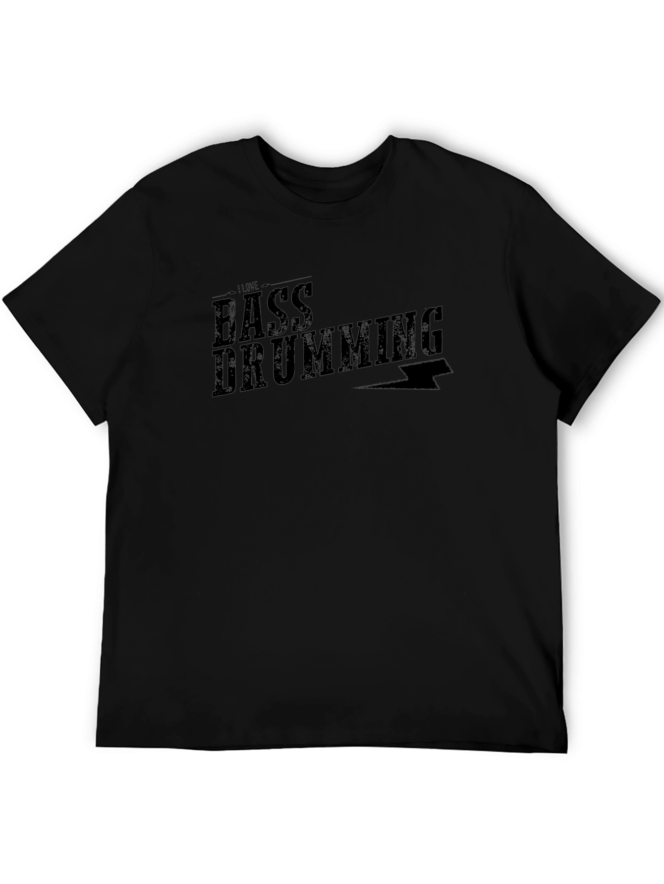 I Love Bass Drumming Black T-Shirt