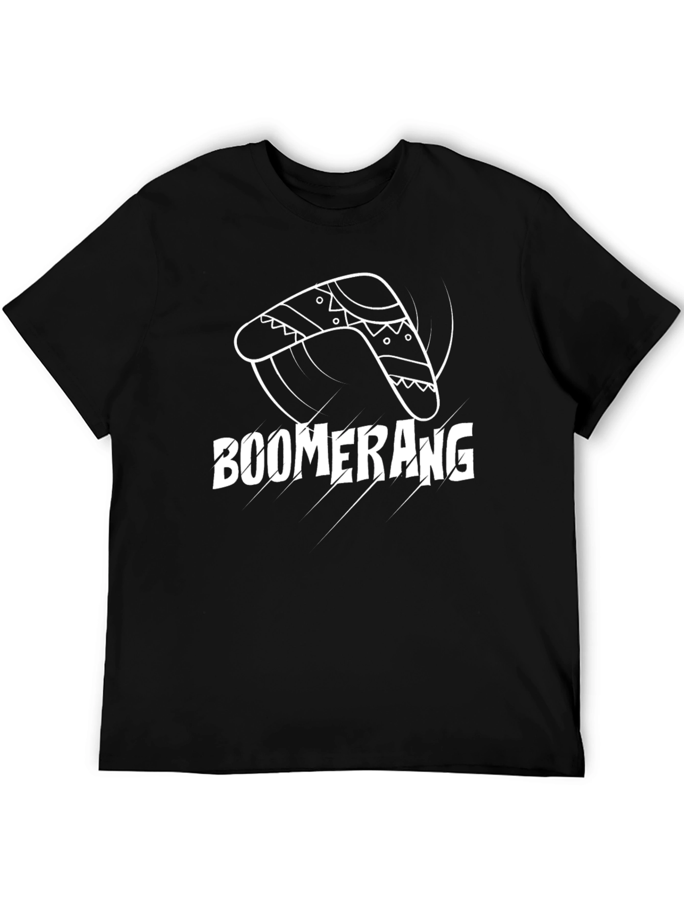 Boomerang Graphic Tee - Black Cotton Casual Shirt