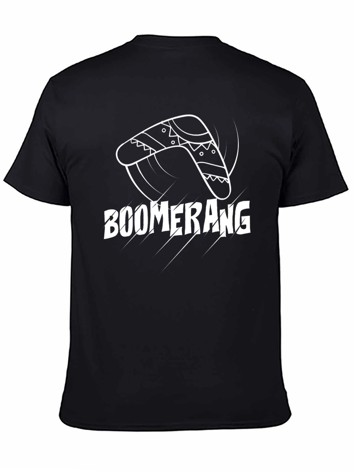Boomerang Graphic Tee - Black Cotton Casual Shirt